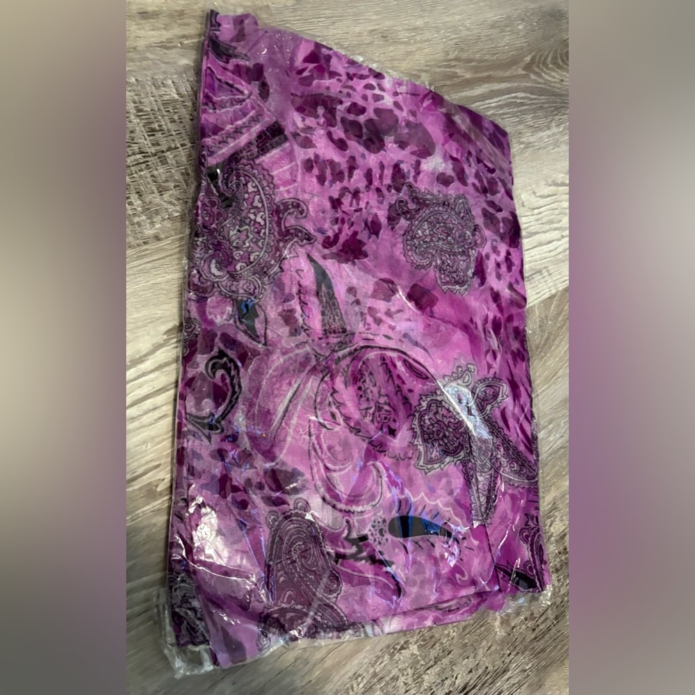 Women’s Floral Purple Scarf